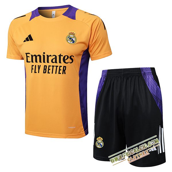 Kit Maglia Allenamento Real Madrid Arancia/viola 2025/2026