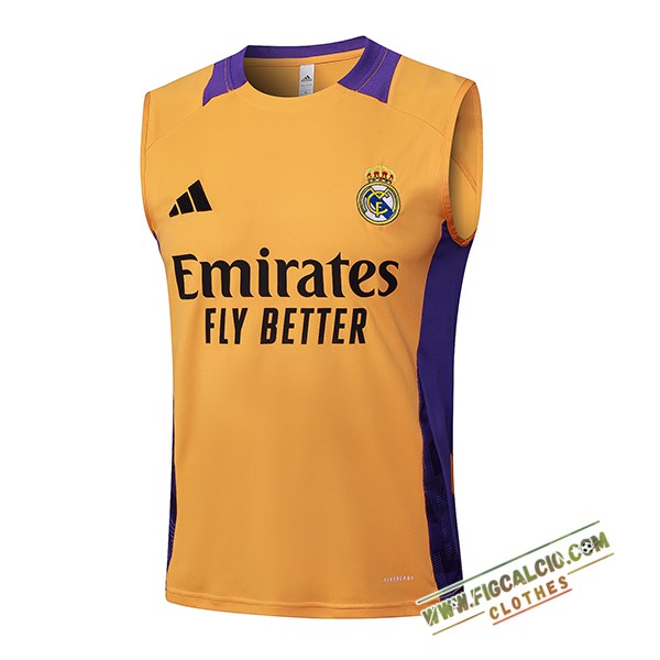 Canotta Allenamento Real Madrid Arancia/viola 2025/2026