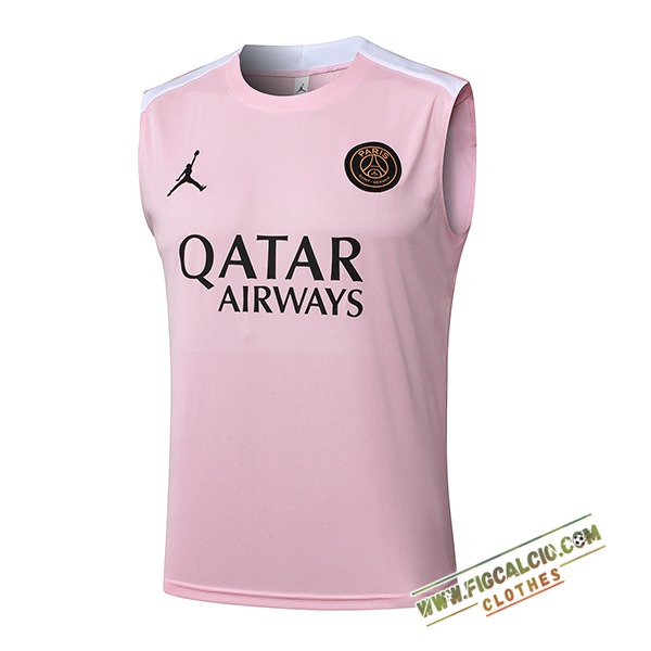 Canotta Allenamento PSG Rosa/Bianco 2025/2026