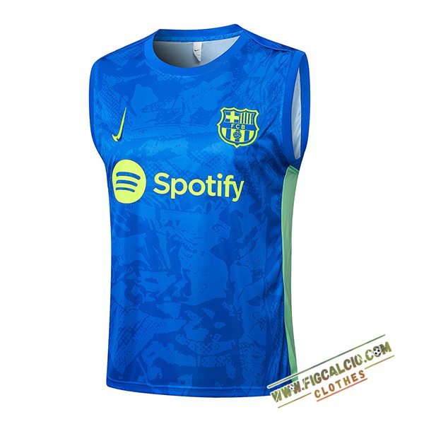 Canotta Allenamento FC Barcellona Blu/Verde 2025/2026
