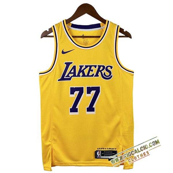 Maglia Los Angeles Lakers (DONCIC #77) 2025/26 Giallo/viola