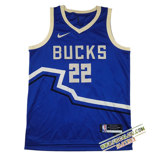 Maglia Milwaukee Bucks (MIDDLETON #22) 2025/26 Blu/Bianco
