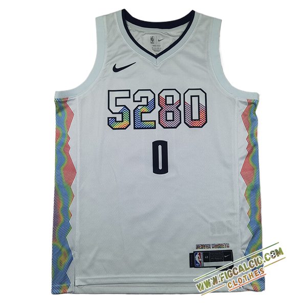 Maglia Denver Nuggets (BRAUN #0) 2025/26 Bianco/Nero