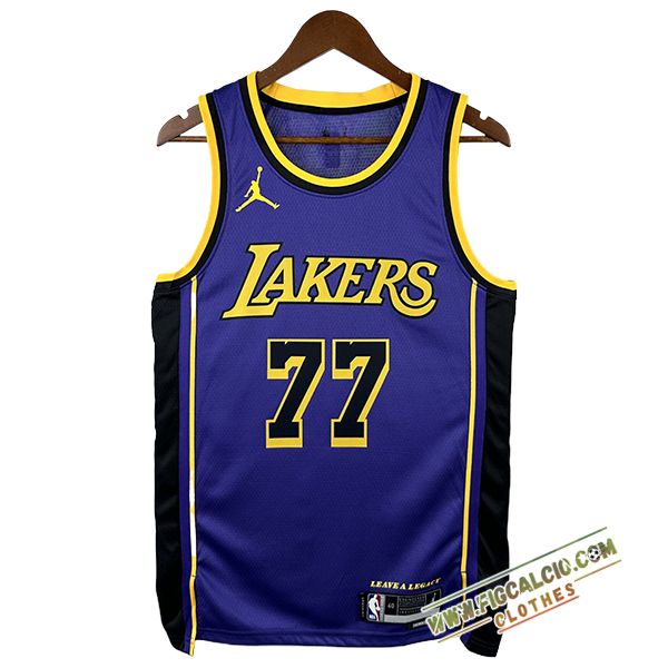 Maglia Los Angeles Lakers (DONCIC #77) 2025/26 viola/Giallo