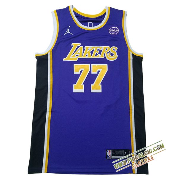 Maglia Los Angeles Lakers (DONCIC #77) 2025/26 viola/Nero/Giallo