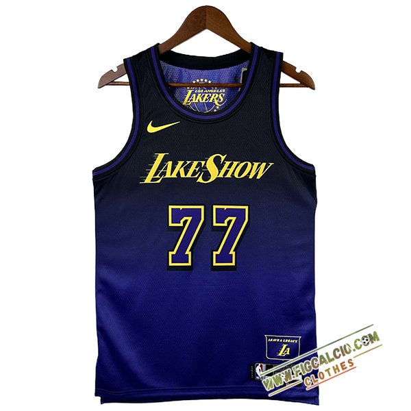 Maglia Los Angeles Lakers (DONCIC #77) 2025/26 Nero/viola