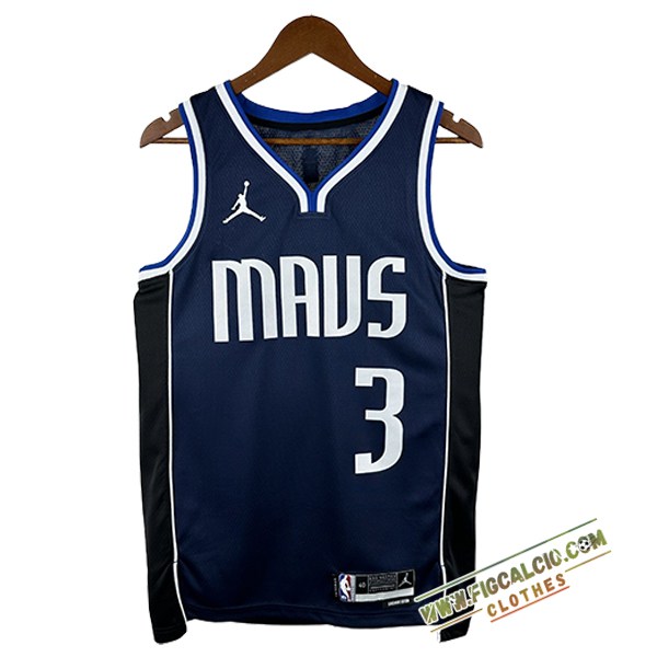 Maglia Dallas Mavericks (DAVIS III #3) 2024/25 Blu Scuro