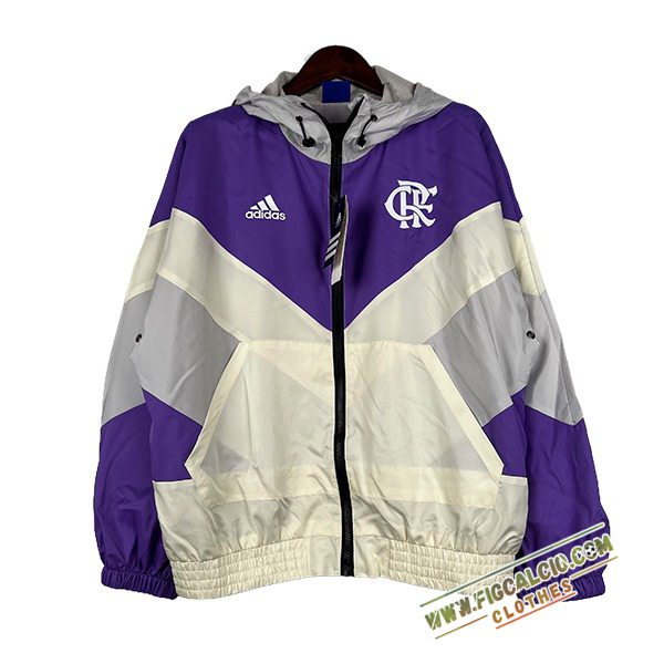 Giacca A Vento Flamengo Bianco/viola 2024/2025