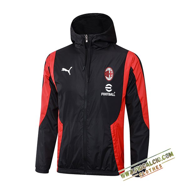 Giacca A Vento AC Milan Nero/Rosso 2024/2025 -02