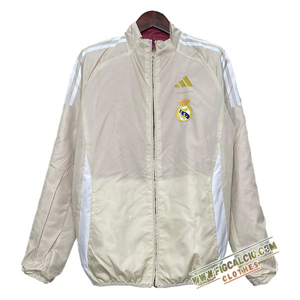 Giacca A Vento Real Madrid Beige/Bianco 2024/2025