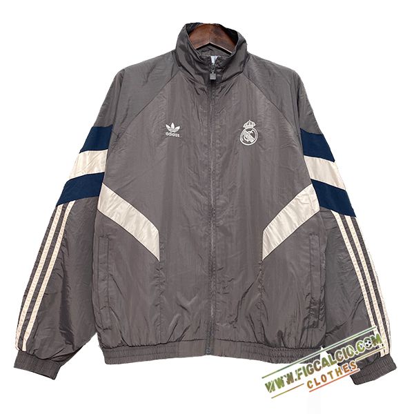 Giacca A Vento Real Madrid Grigio/Beige/Blu 2024/2025