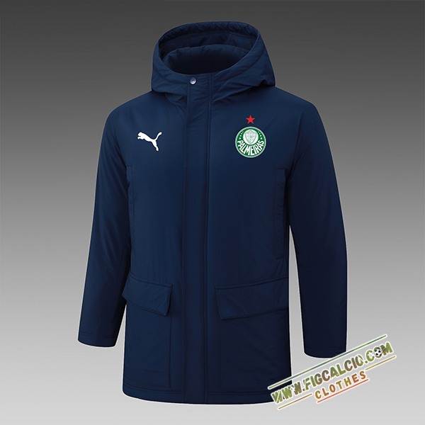 Insieme Tuta Piumino Con Cappuccio Palmeiras Blu Reale 2024/2025