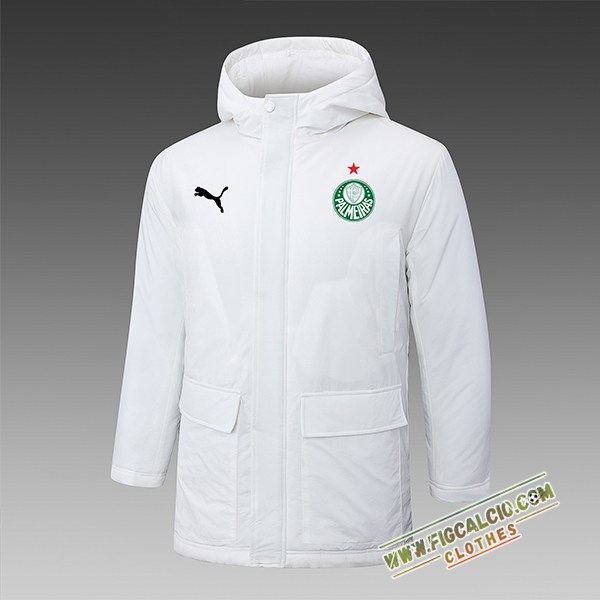 Insieme Tuta Piumino Con Cappuccio Palmeiras Bianco 2024/2025