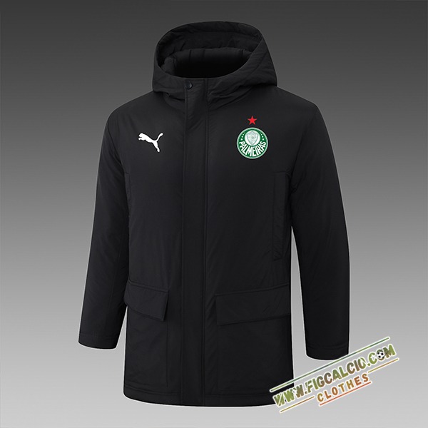 Insieme Tuta Piumino Con Cappuccio Palmeiras Nero 2024/2025