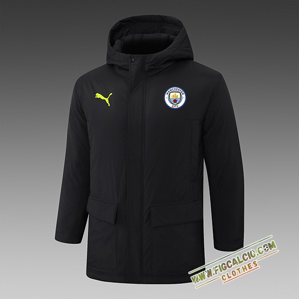 Insieme Tuta Piumino Con Cappuccio Manchester City Nero 2024/2025