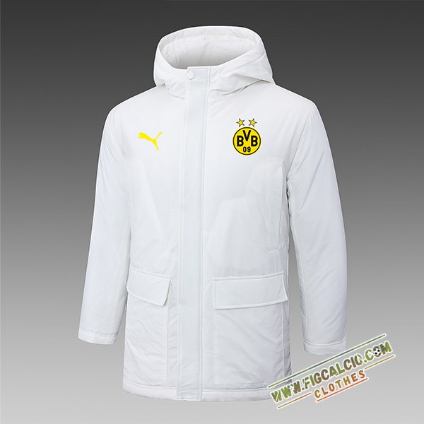 Insieme Tuta Piumino Con Cappuccio Dortmund Bianco 2024/2025