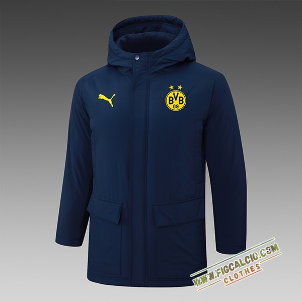 Insieme Tuta Piumino Con Cappuccio Dortmund Blu Reale 2024/2025