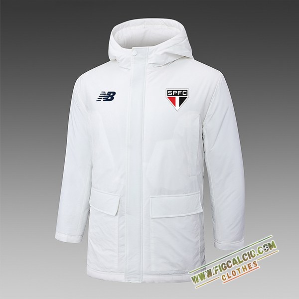 Insieme Tuta Piumino Con Cappuccio Sao Paulo FC Bianco 2024/2025