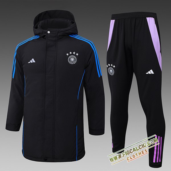 Insieme Tuta Piumino Con Cappuccio Germania Nero/Blu/viola 2024/2025
