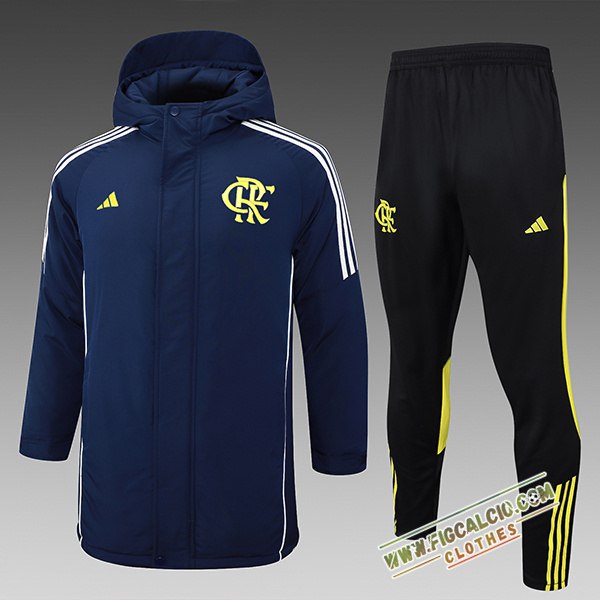 Insieme Tuta Piumino Con Cappuccio Flamengo Blu/Nero/Giallo 2024/2025