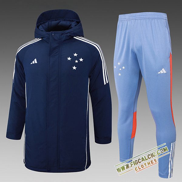 Insieme Tuta Piumino Con Cappuccio Cruzeiro Blu/Bianco/Arancia 2024/2025