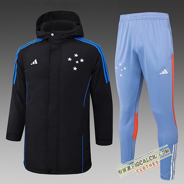 Insieme Tuta Piumino Con Cappuccio Cruzeiro Nero/Blu/Arancia 2024/2025