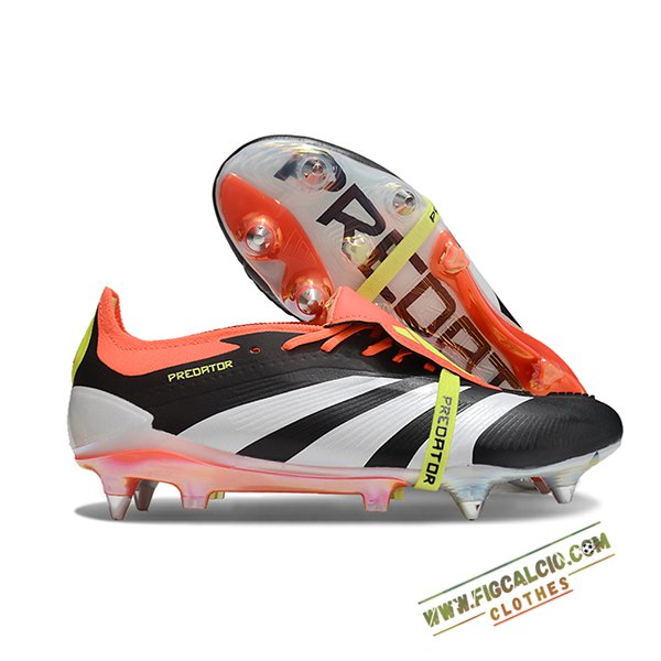 Adidas Scarpe Da Calcio Predator Elite Tongue SG Bianco/Nero/Arancia