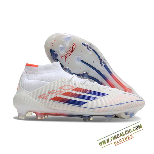 Adidas Scarpe Da Calcio F50 ELITE MID FG W Bianco/Arancia/viola