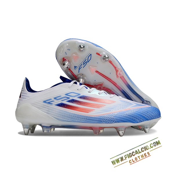 Adidas Scarpe Da Calcio F50 ELITE SG Bianco/Blu/Arancia