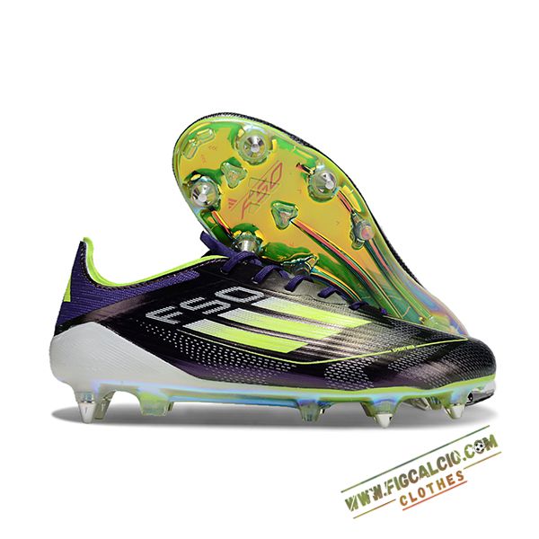 Adidas Scarpe Da Calcio F50 ELITE SG Nero/Verde/viola