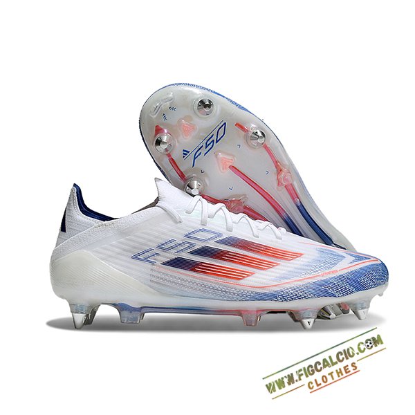 Adidas Scarpe Da Calcio F50 Elite SG Bianco/Blu/Arancia