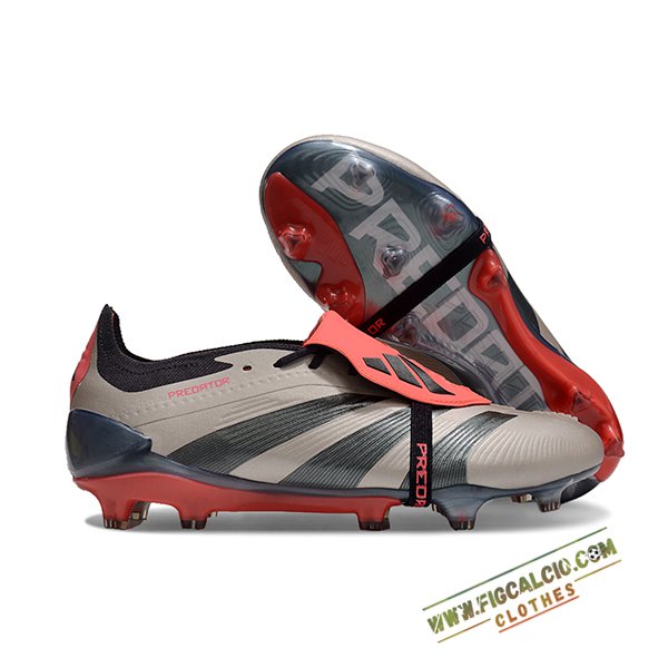 Adidas Scarpe Da Calcio Predator Elite Tongue FG Grigio/Arancia -03