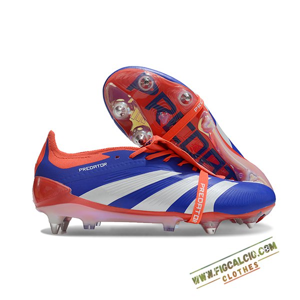 Adidas Scarpe Da Calcio Predator Elite Tongue SG Blu/Arancia/Bianco