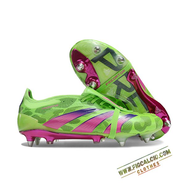 Adidas Scarpe Da Calcio Predator Elite Tongue SG Verde/Rosa