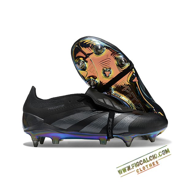 Adidas Scarpe Da Calcio Predator Elite Tongue SG Nero/Grigio -02
