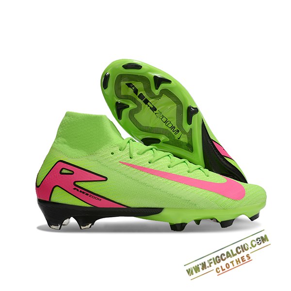 Nike Scarpe Da Calcio Air Zoom Mercurial Superfly IIX Elite FG Verde/Rosa/Nero -02