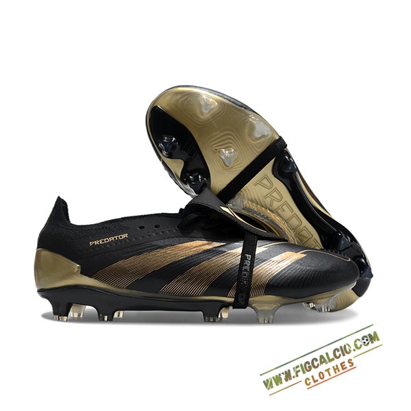 Adidas Scarpe Da Calcio Predator Elite Tongue FG Nero/Giallo -03