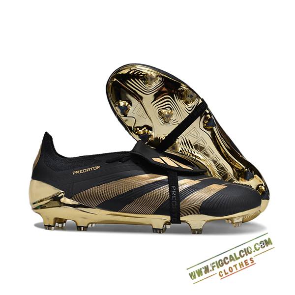 Adidas Scarpe Da Calcio Predator Elite Tongue FG Nero/Giallo -04