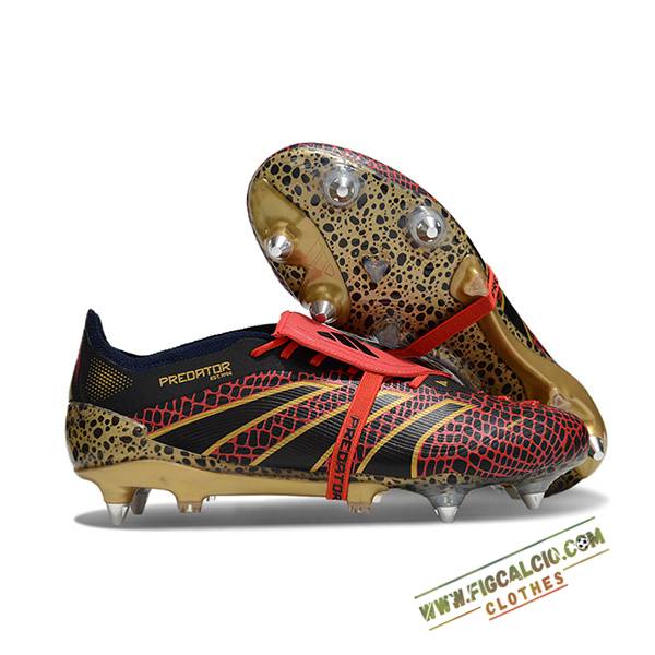 Adidas Scarpe Da Calcio Predator Elite Tongue SG Nero/Giallo/Rosso