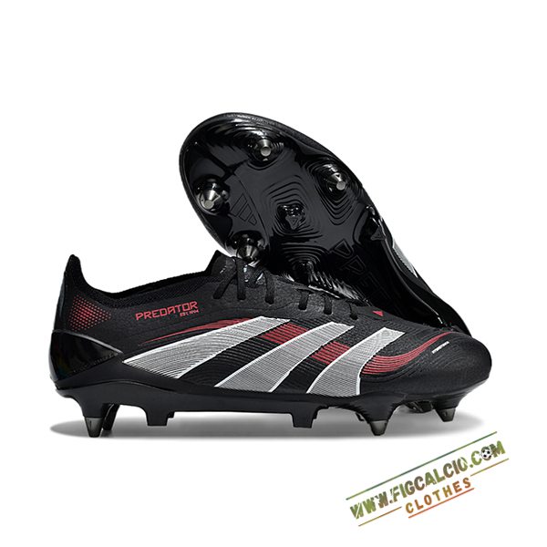 Adidas Scarpe Da Calcio 25 Predator Elite SG Nero/Grigio/Rosso