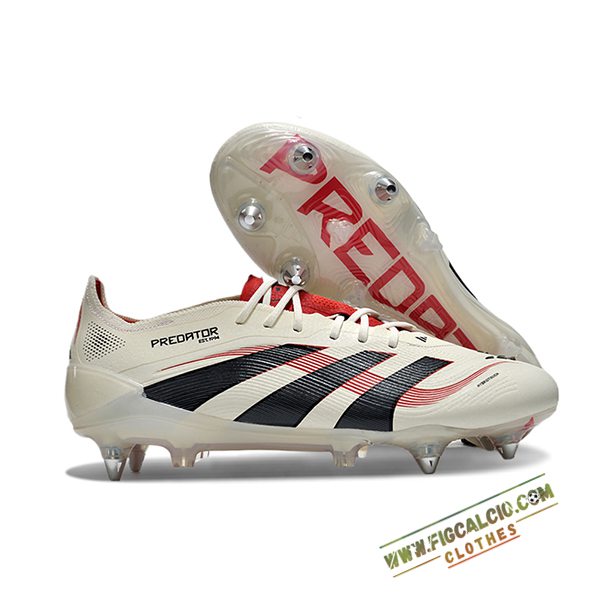 Adidas Scarpe Da Calcio 25 Predator Elite SG Bianco/Nero/Rosso