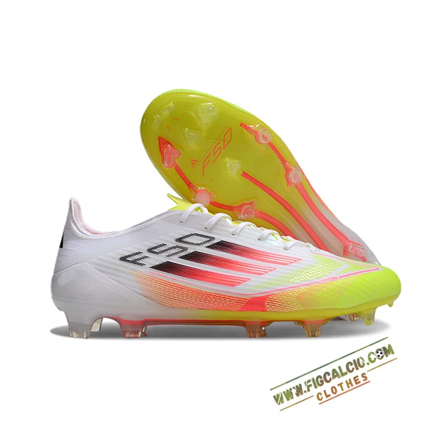 Adidas Scarpe Da Calcio F50 ELITE FG Bianco/Giallo/Arancia