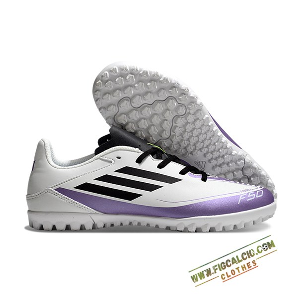 Adidas Scarpe Da Calcio F50 CLUB TF Bianco/viola/Nero