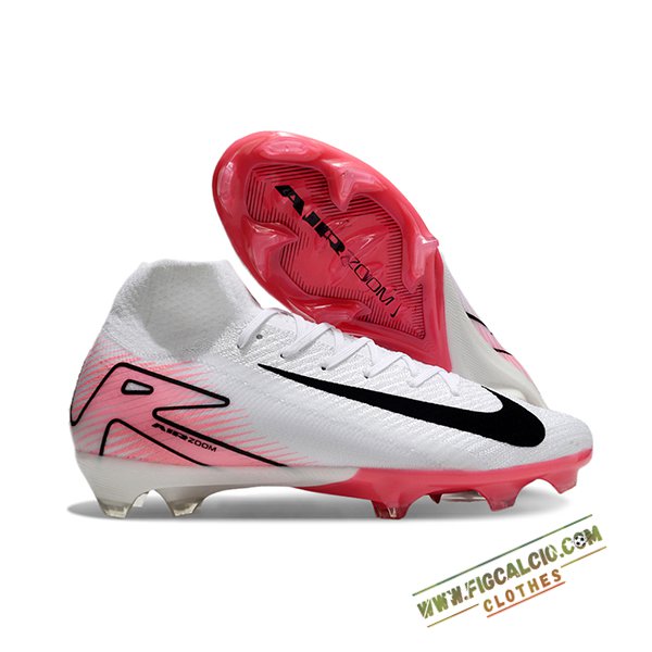 Nike Scarpe Da Calcio Air Zoom Mercurial Superfly IIX Elite FG Bianco/Rosa/Nero