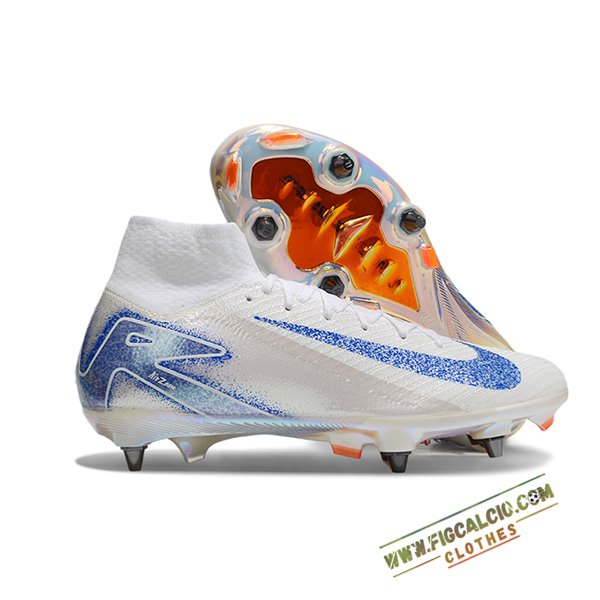 Nike Scarpe Da Calcio Air Zoom Mercurial Superfly IIX Elite SG Bianco/Blu