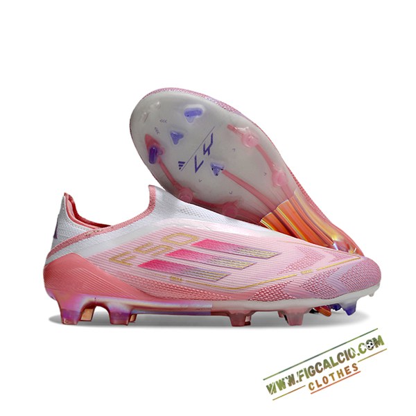 Adidas Scarpe Da Calcio F50 Elite Laceless FG Rosa/Bianco