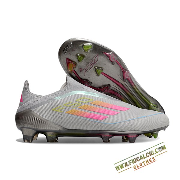 Adidas Scarpe Da Calcio F50 Elite Laceless FG Grigio/Rosa