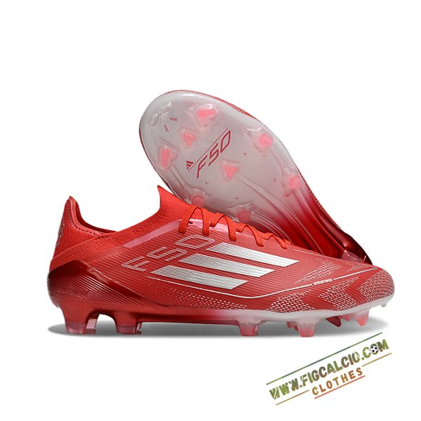 Adidas Scarpe Da Calcio F50 Elite FG Rosso/Grigio -02