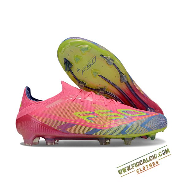 Adidas Scarpe Da Calcio F50 Elite FG Rosa/Verde/viola -02