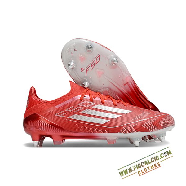 Adidas Scarpe Da Calcio F50 Elite SG Rosso/Grigio -02